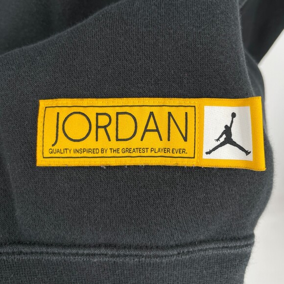 JORDAN Legacy 2 Southwestern Pullover Black Yellow Hoodie Size M - Picture 6 of 8